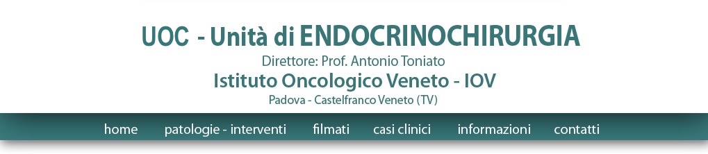 Chirurgia Endocrina e Mininvasiva Prof. Antonio Toniato_menù navigazione